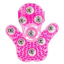 BMS Enterprises Pink Fetish Gloves, Roller Balls Massager Fetish Gloves