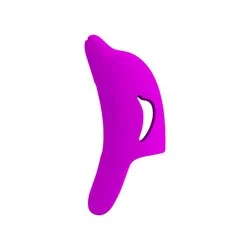 Pretty Love Waterproof Silicone Purple Finger Mini Vibrators, Delphini Couples Finger Vibrators Bondage Toys for Beginners