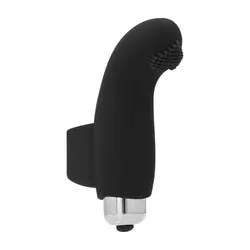 Simplicity Basile Finger Mini Vibrators, Silicone Waterproof Black Clitorial Couples Finger Vibrators Bondage Toys for Beginners