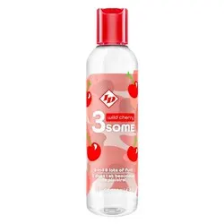 ID 3some Wild Cherry 3 In 1 118ml Flavoured Lubricants And Oils, Premium Flavoured Lubricants And Oils for Intimate Pleasure