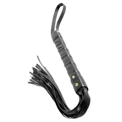 Fetish Fantasy Series Cat O Nine Tail Floggers, Sensual Black Leather Floggers Whip for Intimate Play