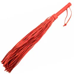 Rouge Garments Large Red Floggers, Exquisite Leather Floggers for Sensual Play