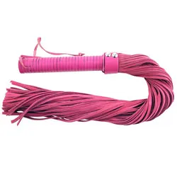 Rouge Garments Suede Floggers, Sensual Pink Floggers Whip for Intimate Play