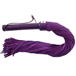 Rouge Garments Purple Suede Floggers, Sensual Floggers Whip for Intimate Play