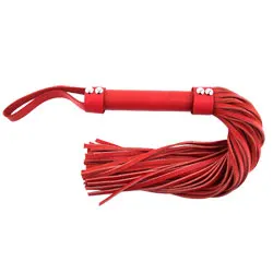 Rouge Garments Leather Floggers, Sensual Red Floggers Whip for Intimate Play