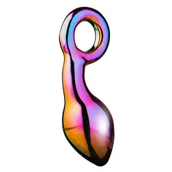 Glamour Glass Chunky Ring Butt Plug, Beginners Male Prostate Glass Butt Plug, Gay Anal Female Bondage Sex Toys