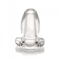 Master Series Peephole Hollow Anal Glass Butt Plug, Beginners Glass Butt Plug, Gay Anal Sex Toys