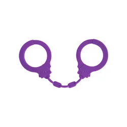 Lola Party Hard Suppression Silicone Handcuffs, Purple Wrist And Ankle Restraints Handcuffs