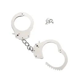 Me You Us Heavy Metal Handcuffs, Silver Stainess Steel Handcuffs