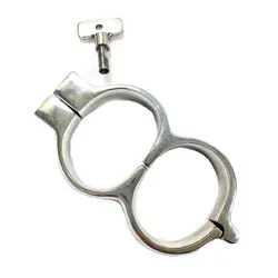 Rouge Stainless Steel Lockable Wrist Handcuffs & Restraints, Silver Stainess Steel Handcuffs & Restraints