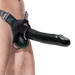 Fetish Fantasy Cock Sleeves, Extreme Hollow 12 Inch Strap On Dildo, Gay Sex Toys, Classic Black Cock Sleeves