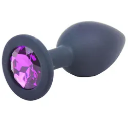 Small Jewelled Silicone Butt Plug, Black Silicone Jeweled Butt Plugs, Gay Anal Sex Toys