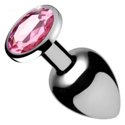 XR Booty Sparks Pink Gem Medium JEWELLED Anal BUTT Plug, Beginners Classic Gay JEWELLED  Butt Plugs, Gay Anal Sex Toys