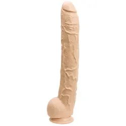 Dick Rambone Gigantic 15 Inch Large Big Dildos, PVC Flesh Pink Suction Cup Realistic Penis Large Big Dildos