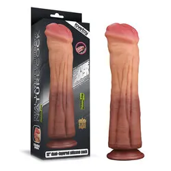 Lovetoy 12 Inch Dual Layered Silicone Horse Cock Gay Butt Plugs Anal Large Big Dildos, Flesh Pink Non Realistic Large Big Dildos