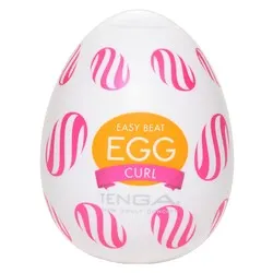 TENGA CURL Large Love Egg MASTURBATOR, Realistic Feel Clear Large Love Egg