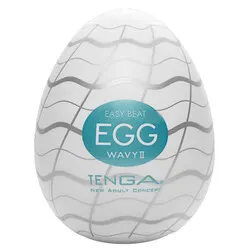 TENGA WAVY 2 Large Love Egg MASTURBATOR, Silicone Clear Large Love Egg Sex Toys