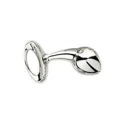 Njoy Pure Plugs Medium Stainless Steel Metal Butt Plug, Beginners Silver Metal Waterproff Classic Butt Plug, Gay Anal Male Prostate Bondage Sex Toys