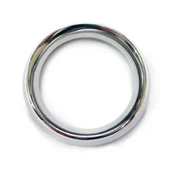 Rouge Stainless Steel Doughunt Metal Cock Ring 45mm, Silver Metal Classic Cock Rings