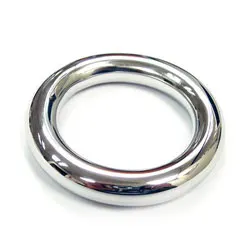 Rouge Stainless Steel Round Cock Rings 40mm, Classic Metal Cock Rings