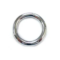 Rouge Stainless Steel Round Metal Cock Ring 45mm, Silver Metal Classic Cock Rings