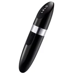 Lelo Mia 2 Black Lipstick Bullet Vibrator, Beginner Mini Bullet Vibrator for Female Sex Toys and Bondage Play