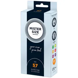 Mister Size 57mm Your Size Pure Feel Condoms 10 Pack, Mister Size Condoms for Enhanced Sensation and Comfort