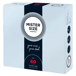 Mister Size 60mm Your Size Pure Feel Condoms, Mister Size Extra Large Condoms 36 Pack