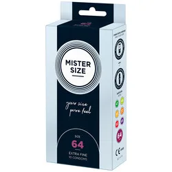 Mister Size 64mm Your Size Pure Feel Condoms, Mister Size Extra Large Thin Condoms 10 Pack