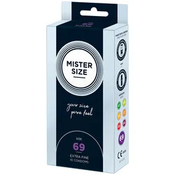 Mister Size 53mm Your Size Pure Feel Condoms, Mister Size Regular Condoms 10 Pack