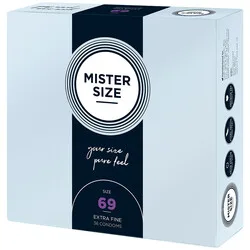 Mister Size 69mm Your Size Pure Feel Condoms, Mister Size Extra Large Condoms 36 Pack