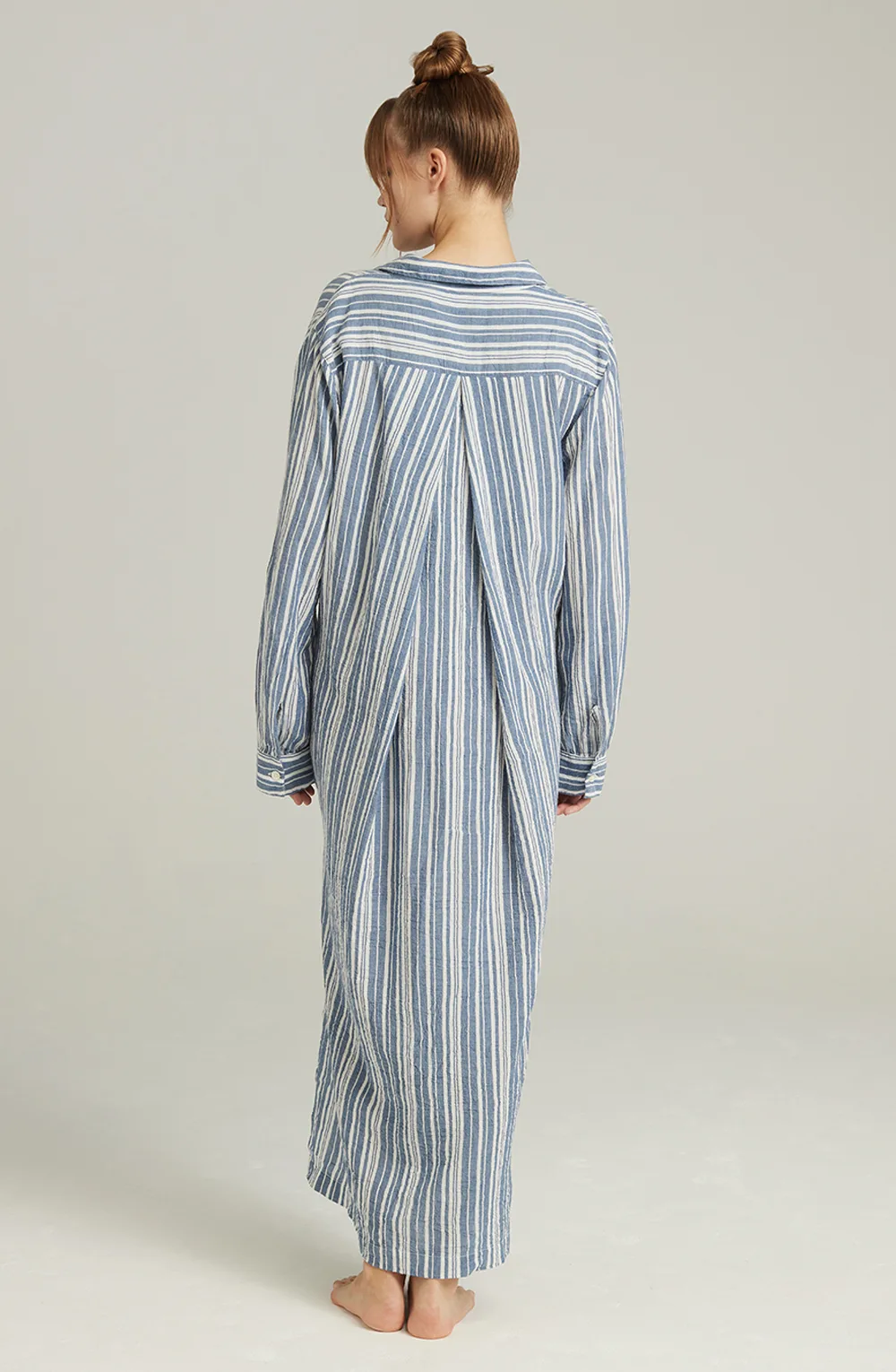 The Maxi Shirt French Navy Stripe