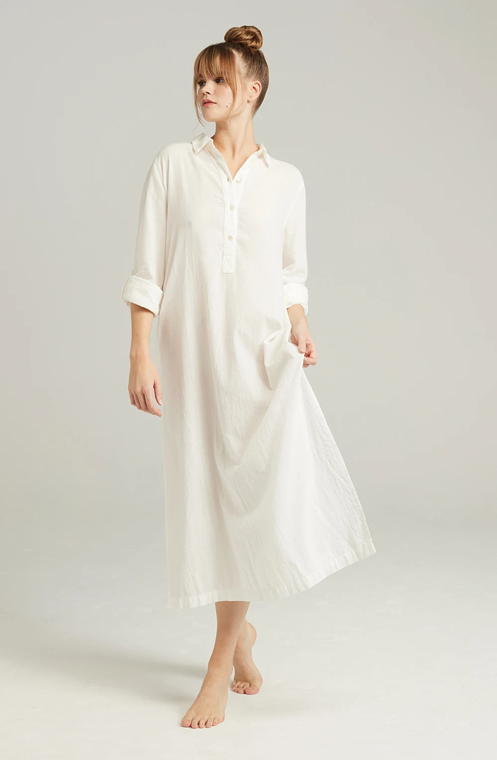 The Maxi Shirt Organic Cotton White