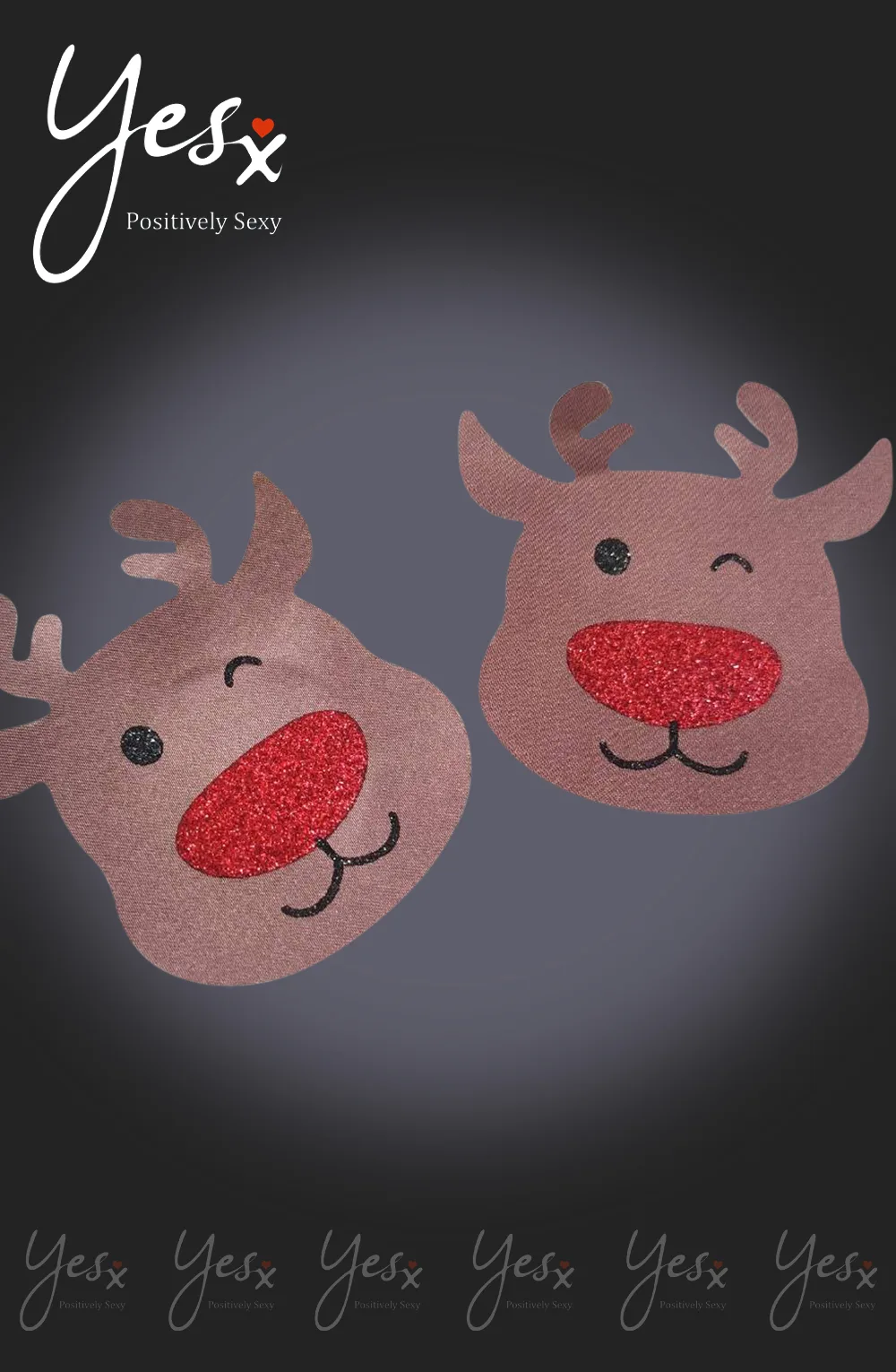 YesX YX960 Brown Red Reindeer Nipple Covers