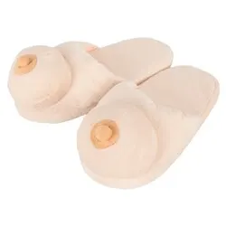 You2Toy Novelties Boob Slippers, Polyester Flesh Pink Comfort and Laughter Novelties