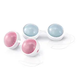 Lelo Luna Mini Beads Pink And Blue Orgasm Balls, Silicone Pink Orgasm Balls