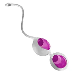 Ovo L1 Orgasm Love Balls Waterproof White And Light Violet, Silicone Purple Kegel Exercise Orgasm Balls