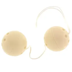 Vibratone Duo Orgasm Balls, Plastic White Couples Mini Love Egg Orgasm Balls