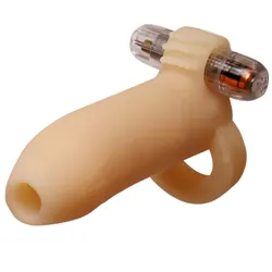 Ready 4 Action Real Feel Enhancer Classic Cock Penis Extension Sleeves, Realistic Feel Flesh Pink Vibrating Penis Extension Sleeves