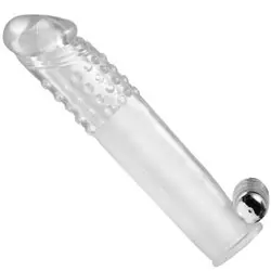 Size Matters Classic Cock Vibrating Penis Extension Sleeves, Jelly Clear Penis Extension Sleeves