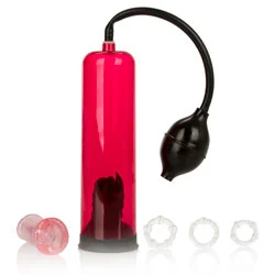 Nick Masturstroke Penis Pumps Kit, Silicone Red Penis Pumps Extenders And Stretchers