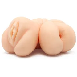 Bangers Snug Double Pocket Pussy and Ass Male Masturbators, Fleshlight Vibrating Flesh Pink Blow Job Masturbator Pocket Pussy