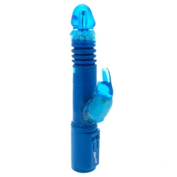 Deep Stroker Rabbit Vibrator, Classic Blue Rabbit Vibrator for Beginners Bondage and Female Sex Toys