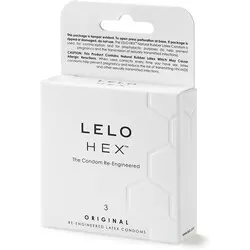 Lelo Hex Original Condoms 3 Pack, Regular Condoms for Enhanced Comfort and Sensation