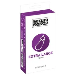 Secura Condoms 12 Pack Extra Large, Extra Large Condoms for Enhanced Comfort and Fit