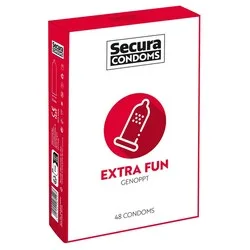 Secura Condoms 48 Pack Extra Fun, Thin Condoms for Enhanced Sensation and Pleasure