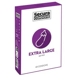 Secura Condoms 48 Pack Extra Fun, Extra Large Condoms for Enhanced Comfort and Pleasure