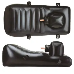 Louisiana Lounger Inflatable Sex Machine, Sex Furniture with Position Enhancers and Dual Sex Machines