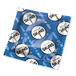 Skins Condoms Natural x50 (Blue), Skins Regular Condoms