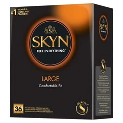 SKYN Latex Free Large Condoms 36 Pack, Extra Safe Regular Large Condoms